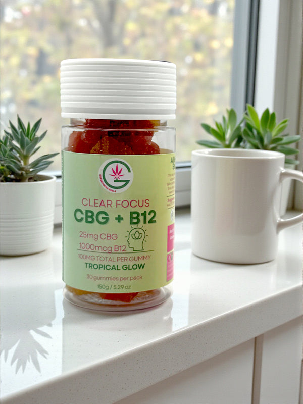 25mg CBG + B12 Gummies  | THC-Free Mood + Energy Support