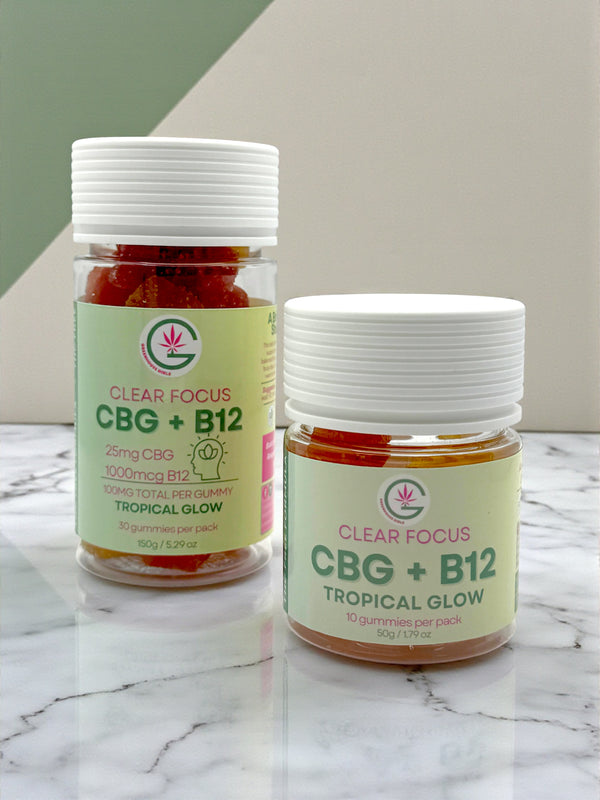 25mg CBG + B12 Gummies  | THC-Free Mood + Energy Support