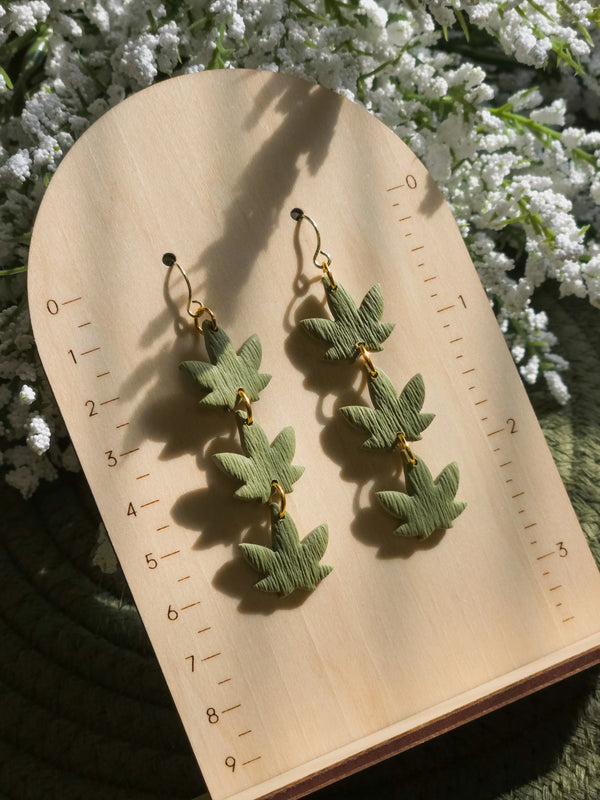 Triple Leaf 420 Earrings – Handmade Cannabis-Inspired Jewelry