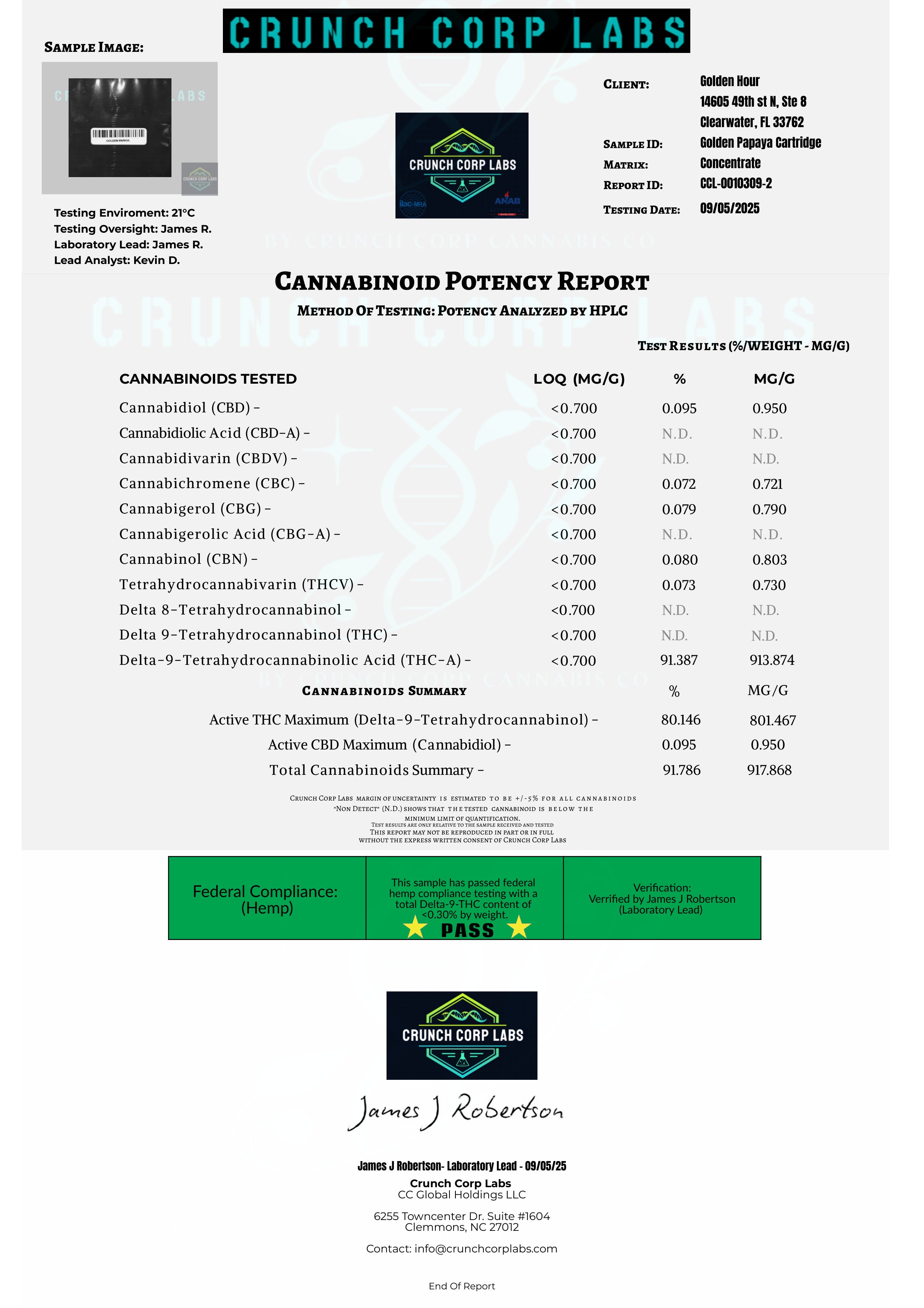 Golden Papaya Cartridge