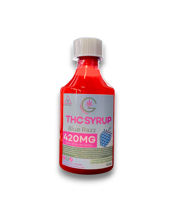 420mg Delta-9 THC Syrup – Blue Raspberry