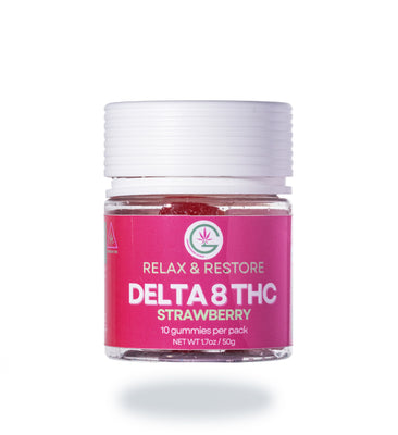 small delta 8 strawberry gummy pack