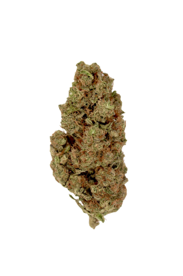 insane pound cake thca flower on a white background 