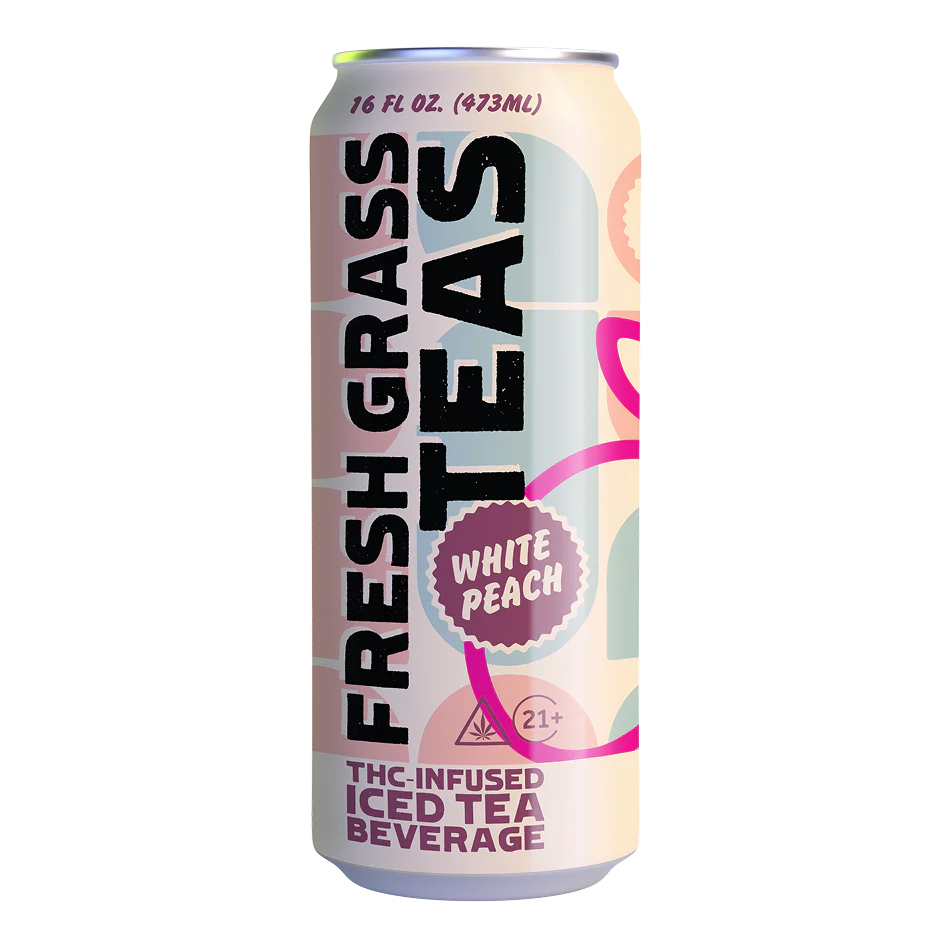 White Peach Iced Tea – 10MG THC by Fresh Grass Teas
