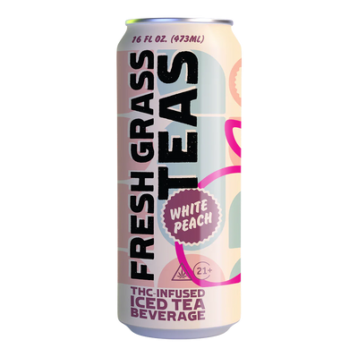 White Peach Iced Tea – 10MG THC by Fresh Grass Teas