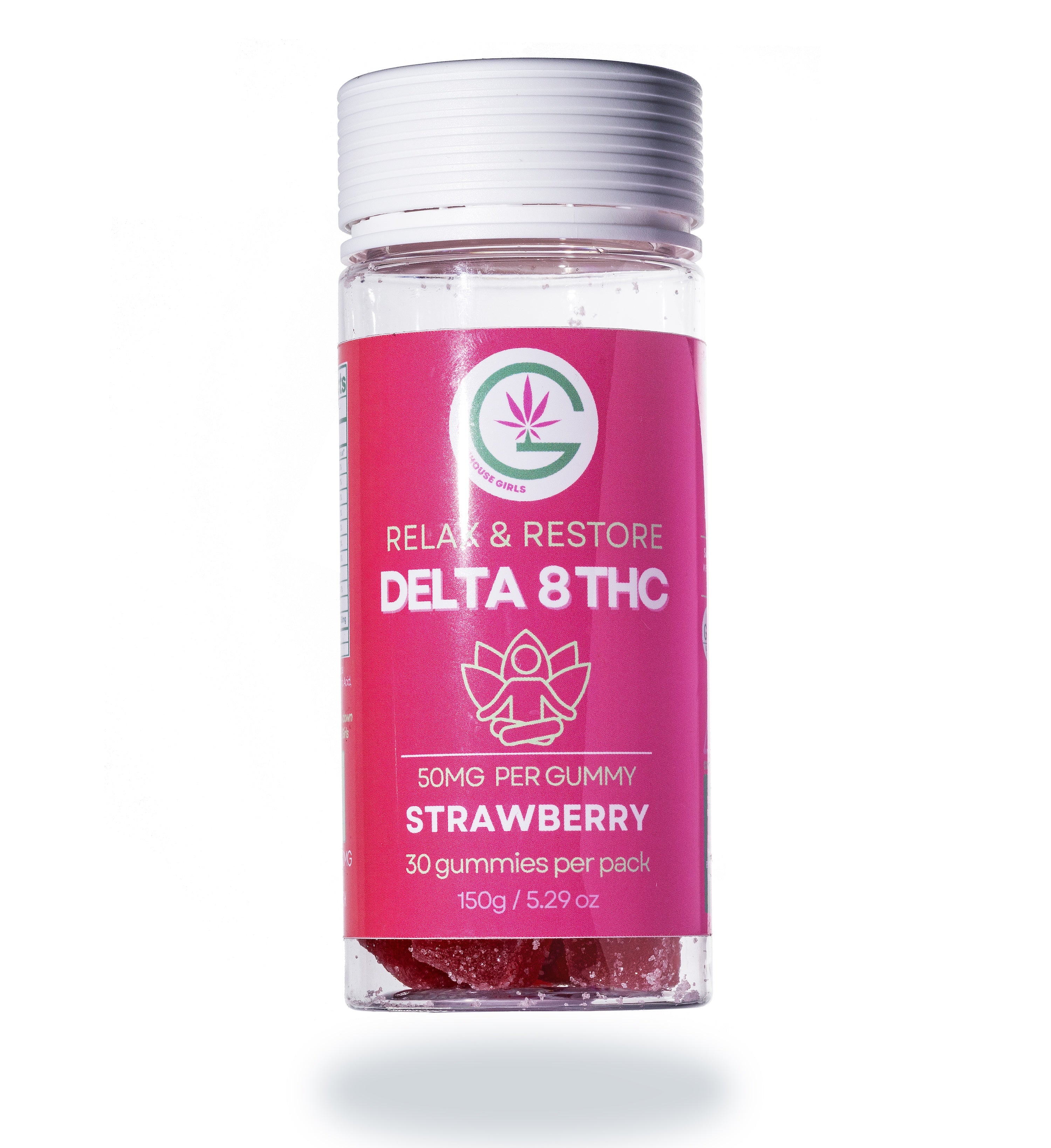 Large delta 8 THC gummy pack pink 
